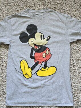Men’s Disney Mickey Mouse Gray Medium Graphic T-Shirt